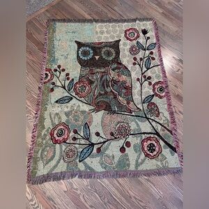 Colorful Owl Tapestry Wall Hanging/Blanket